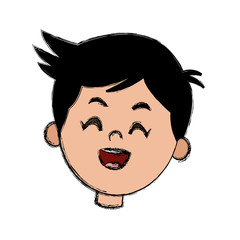 cute young boy kid smile character school child