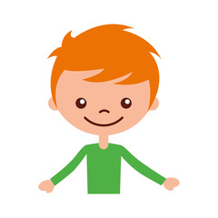cute boy character icon vector illustration design