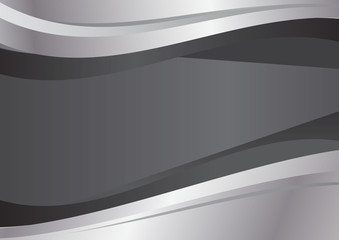 Gray and silver wave abstract vector background