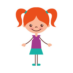 cute girl character icon vector illustration design