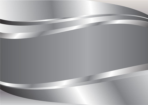 Silver wave abstract vector background