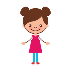 cute girl character icon vector illustration design