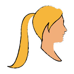 profile blonde woman character female