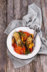 Mixed baked vegetables