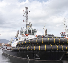 detail of tug boat