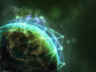 Obraz premium Global Network Background