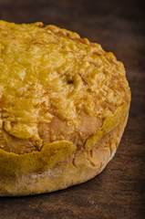 Cheese bread in oven