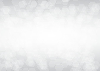 Gray bokeh hexagon, Abstract vector background