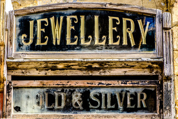 old jewellery sign
