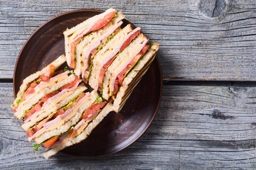 Grilled club sandwich