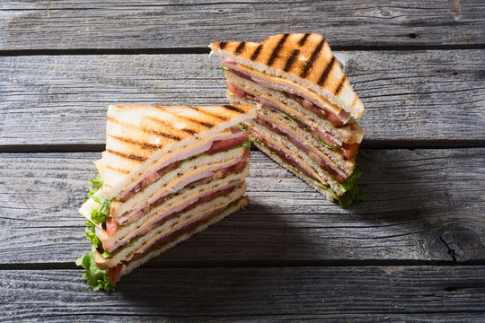 Grilled club sandwich