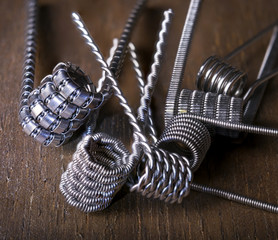 variety of vaping coils for electronic cigarette or e cig and vape devices.