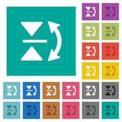 Vertical flip square flat multi colored icons
