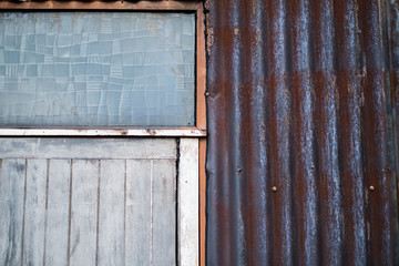 the old wall and window