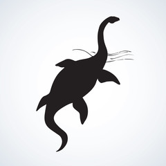 Plesiosaur dinosaur. Vector drawing