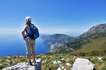 Woman in  mountain