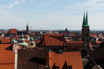 Panorama von Nürnberg mit St. Sebaldus Kirche