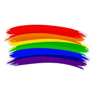 Rainbow background. LGBT pride multicolored flag. Original symbol for gay parade. Vector designe.