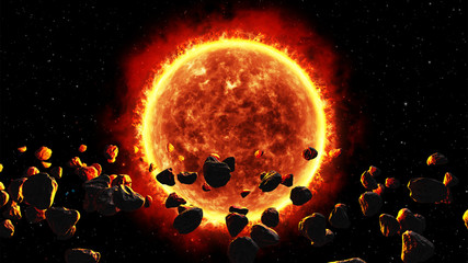 A cluster of asteroids around the Sun