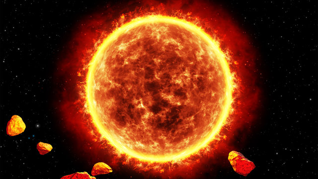 A cluster of asteroids around the Sun