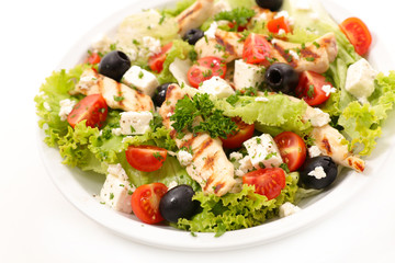 chicken salad with vegetables
