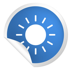 runder Sticker blau - Sonnenschein