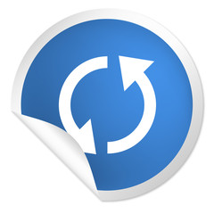 runder Sticker blau - Ladet