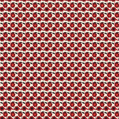 Folk pattern in red and black tones