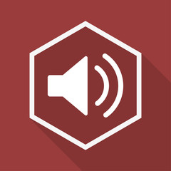 Poly Button mit Schatten - Lautstärke laut