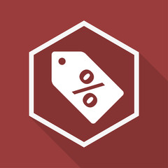 Poly Button mit Schatten - Rabatt Etikett