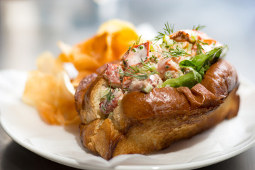 Lobster Roll and Chips
