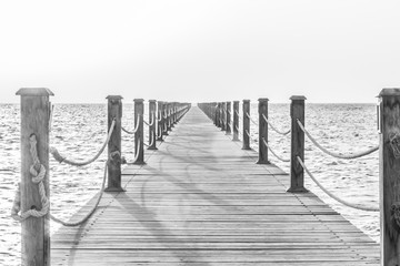 black and white pier 