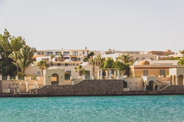 Fototapeta na wymiar Villas at the Red Sea