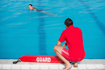 Lifeguard by the pool