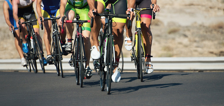 Cycling competition,cyclist athletes riding a race