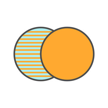 Overlapping symbol color icon