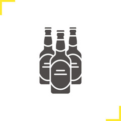 Beer bottles glyph icon
