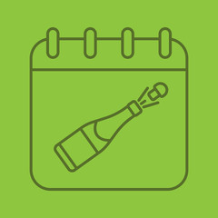 Naklejka premium Holiday color linear icon