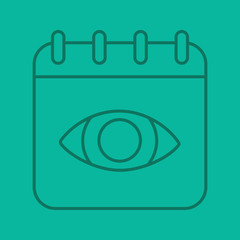 Calendar viewing color linear icon