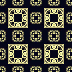 Seamless vintage wallpaper pattern. Ornamental decorative background. Vector template can be used for design of wallpaper, fabric, oilcloth, textile, wrapping paper and other design