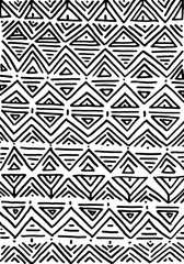 Tribal ethnic hand-drawn black and white pattern. Geometric African background.