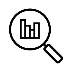 Statistics search linear icon