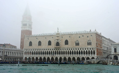 Doge's Palace In the fog, Venice, Italy