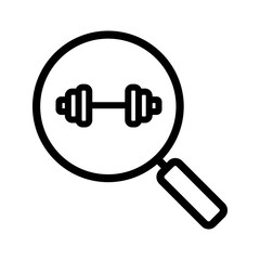 Gym search linear icon