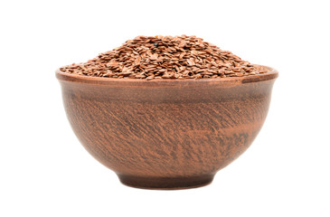 Flax seeds in bowl