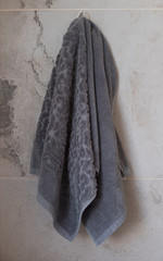 Fototapeta premium Bathroom Towel Hanging on a rail.