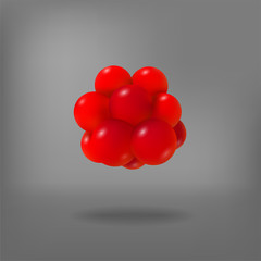 3d abstract atom structure.