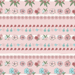 Exotic colorful flowers set