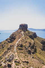 Skaros Rock in Santorini, Greece