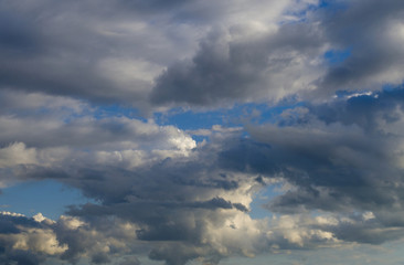 Blue sky in the clouds